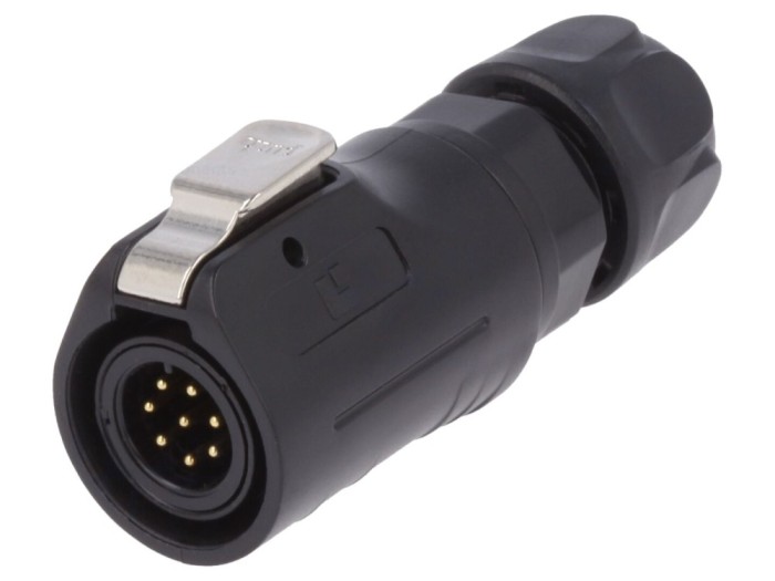 Conector circular 8 pini aurit 3A