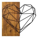 Cumpara ieftin Decoratiune de perete Helie, Pako World, Lemn de pin, Natural, 58x3x58 cm