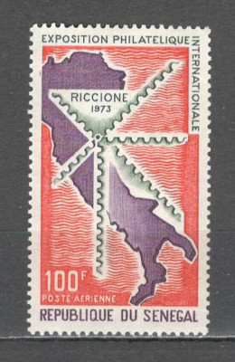 Senegal.1973 Posta aeriana-Expozitia filatelica RICCIONE MS.129 foto