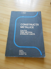 P. SIMINEA--CONSTRUCTII METALICE - 1982 foto