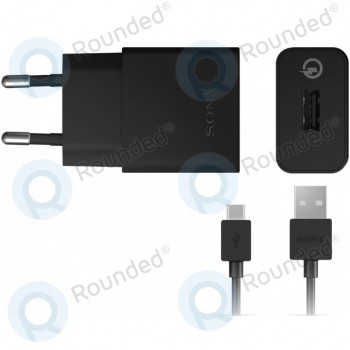 Sony UCH10 &amp;icirc;ncărcător rapid de călătorie 1800mAh incl. Cablu microUSB negru foto