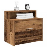 Cumpara ieftin Noptiere cu sertar 2 buc lemn vechi 51x31x47 cm