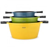 Set 3 oale din aluminiu cu acoperire antiaderenta Zass Gourmet ZG-ACS 02, Color - NOU