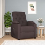 VidaXL Fotoliu rabatabil electric, maro &icirc;nchis, material textil