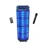 Boxa Activa Portabila , Statie Amplificare Integrata , Microfon Wireless , Telecomanda , Bluetooth , Cititor