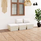 Set mobilier gradina din paleti, cu perne, 3 piese, lemn molid GartenMobel Dekor, vidaXL