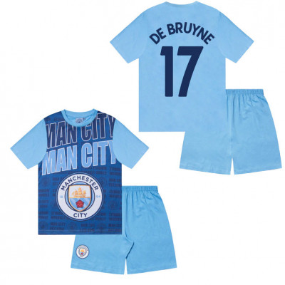 Manchester City pijamale de copii Text De Bruyne - 12-13 let foto