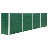 Gossi strat inaltat gradina, verde, 320x40x77 cm, otel galvanizat