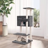 VidaXL Ansamblu pisici, st&acirc;lpi din funie sisal, gri &icirc;nchis, 108,5 cm