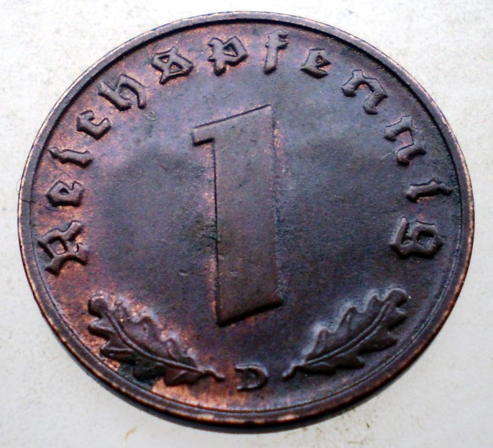 B.059 GERMANIA 1 REICHSPFENNIG 1938 D
