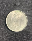 Moneda 1 franc 1969 Belgia, Europa