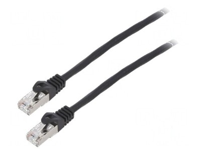Cablul Patch F/UTP 6 litat CCA PVC negru 3m 26AWG foto
