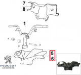 Cumpara ieftin Carena superioara ghidon originala Peugeot Ludix 10B One - Snake - Trend - Ludix 12 Blaster - Ludix 14 Classic - Elegance 2T 50cc (albastra)