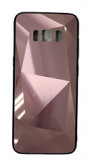 Husa silicon si acril cu textura diamant Samsung Galaxy S8+ ; S8 Plus , Roze, Maro