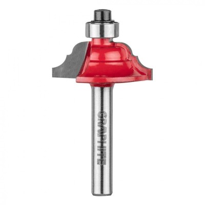 Burghiu freza pentru rotunjire decorativa, HM, 28.6x11.7mm, tija 6mm 56H232 foto