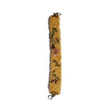 B358. Bratara ArtLuxury cu Turmalina, gilt auriu crosetat, Multicolor, 18 cm