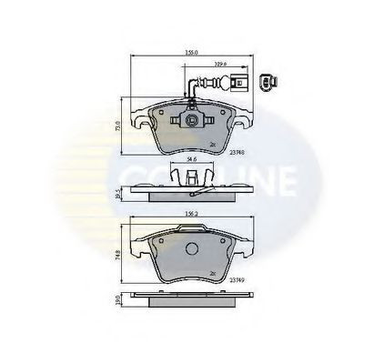 Set placute frana,frana disc VW MULTIVAN V (7HM, 7HN, 7HF, 7EF, 7EM, 7EN) (2003 - 2015) COMLINE CBP11311