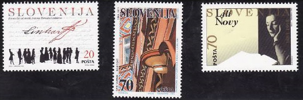 C1233 - Slovenia 1995 - Celebritati 3v.neuzat,perfecta stare
