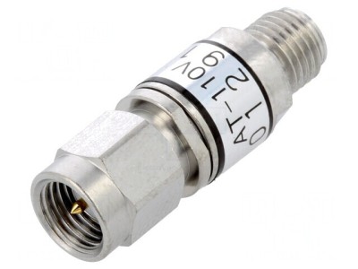 Atenuator SMA tată-mamă 50&amp;Omega; PTFE aurit AT-110V foto