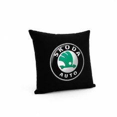 Fata de perna, husa cu sigla Skoda, 45 x 45, Magrot, 26038