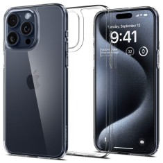 Husa iPhone 15 Pro Spigen Air Skin Hybrid, transparenta foto