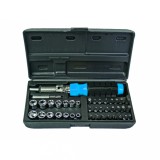 Set surubelnita cu biti si tubulare 40 piese, otel CrV, Basic