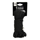 Sfoara Bondage Bound to Please Silky Bondage Rope, 10m - Negru