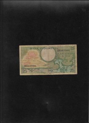 Rar! Indonezia 25 rupii rupiah 1959 seria35991 foto