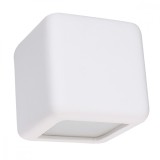 Lampă De Perete Nesta Albă Ceramică 1 Bec Pătrat Modern De Interior