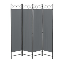 Paravan Saragossa DG160 pliabil 171 x 160 cm gri inchis [en.casa] HausGarden Leisure foto
