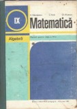 Cumpara ieftin Manual Matematica clasa a IX-a Constantin Nastasescu Editura Didactica si Pedagogica 1981