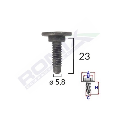 Surub Fixare Alfa Romeo/Fiat/Citroen 5.8X23mm - Negru Set 5 Buc 133748 45224-RMX foto