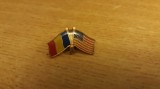 QW9 N3 21 - insigna - steaguri - Romania - Statele unite ale americii, America de Nord