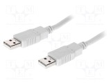 Cablu USB 2.0 A-A 1,8m gri Fire: CCA BQ CABLE