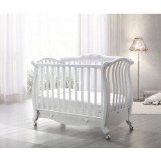 Cauti IKEA - Pat patut copil/bebe/bebelus/copii Gulliver, din lemn masiv de  fag, alb, 2 inaltimi cu o laterala detasabila 123*66*80? Vezi oferta pe  Okazii.ro