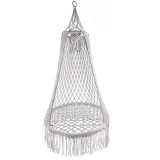 (DL) Scaun rotund tip leagan suspendat, model cuib, 80x140cm, maxim 120kg, bej Household NewTrend