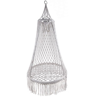 (DL) Scaun rotund tip leagan suspendat, model cuib, 80x140cm, maxim 120kg, bej Household NewTrend foto