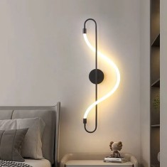 Aplica LED, 16W, 56CM, negru, spirala, lumina/rece/calda/neutra