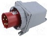 Conector alimentare AC, IEC 60309, IP67, 63A, 415V AC, 5 pini, AMPHENOL - 2CMA167362R1000
