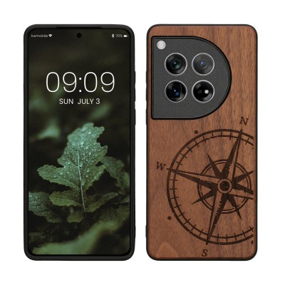 Husa Kwmobile pentru OnePlus 12, Maro, Lemn, KWM000022QB001C foto