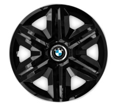 Set 4 capace roti Hubcaps fast black R14 pentru gama auto BMW foto