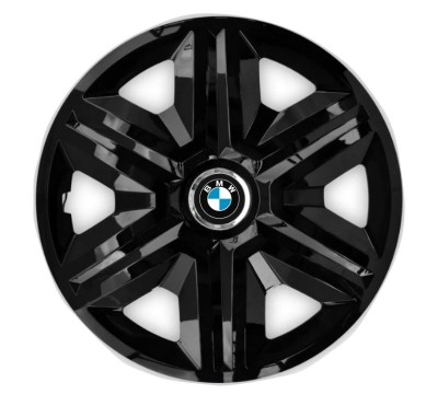 Set 4 capace roti Hubcaps fast black R16 pentru gama auto BMW foto