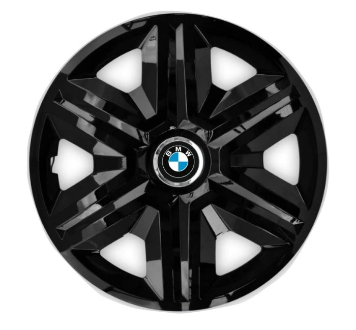 Set 4 capace roti Hubcaps fast black R16 pentru gama auto BMW