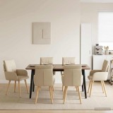 Cumpara ieftin Scaune de dining 4 buc. Tesatura Crem 60 x 56 x 93 cm