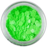 Confetti decorativ - flori verde neon, INGINAILS
