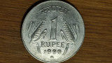 India -moneda de colectie raruta- 1 rupee 1999 MK - batuta la Kremnica, Slovacia