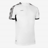 Tricou Fotbal Viralto DAMIER Alb-Negru Adulți, Kipsta