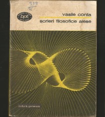 SCRIERI FILOSOFICE ALESE - FILOSOFIE / FILOZOFIE - VASILE CONTA - BPT