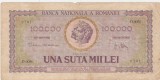 ROMANIA 100000 LEI IANUARIE 1947 Uzata
