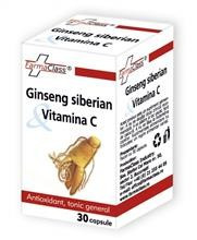 Ginseng Siberian cu Vitamina C Farma Class 30cps Cod: farm00017 foto